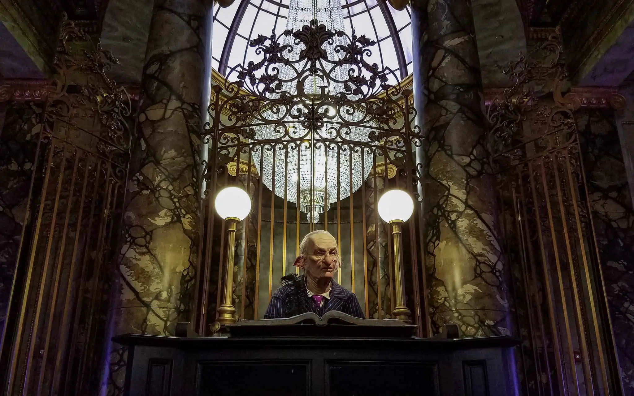The Gringotts goblins at Diagon Alley are a tad intimidating.