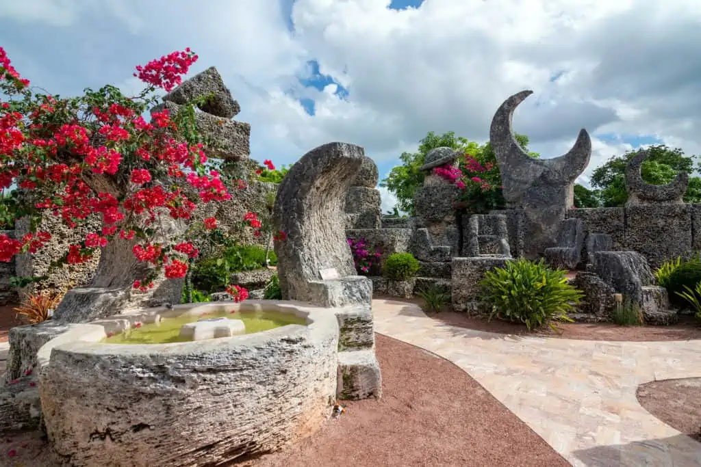Coral Castle, one of the more intriguing places to visit in Biscayne Bay, Florida, is featured in the book Backroads of Florida.
