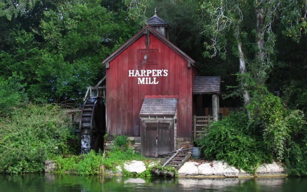 Harper's Mill is impossible to miss. With is bright, red siding and paddle wheel, it's an incon of the island.