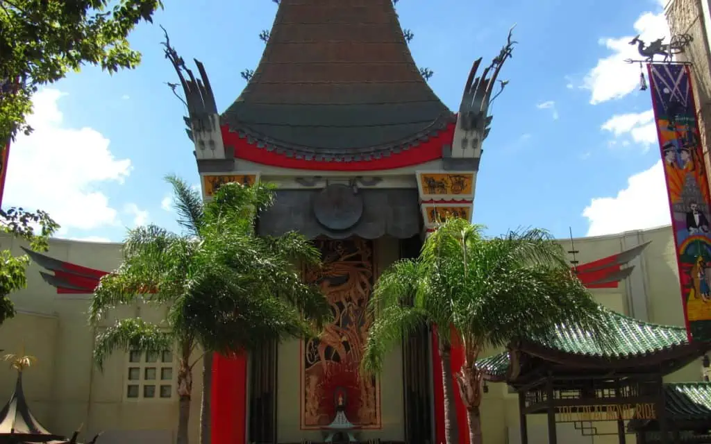 The Gourman Chinese Theatre's ornate exterior now denotes Mickey and Minnie's new home.
